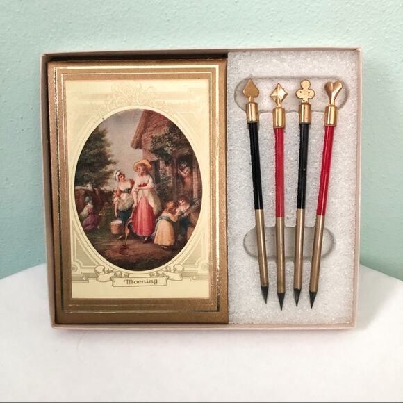 Vintage Bridge Score Keeping Set - in box Game Collectible - Picture 1 of 8